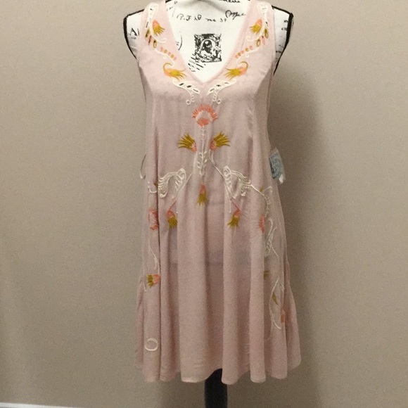 Free People Adelaide Festival blush gauze dress - Picture 3 of 8